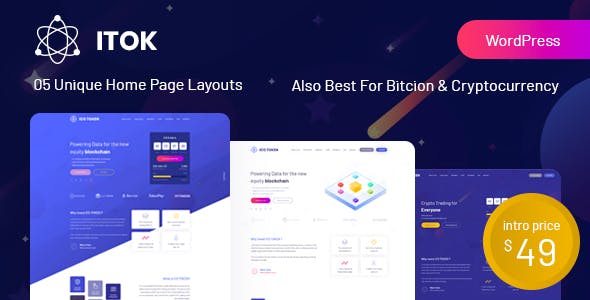 ITok – ICO and Cryptocurrency WordPress Theme