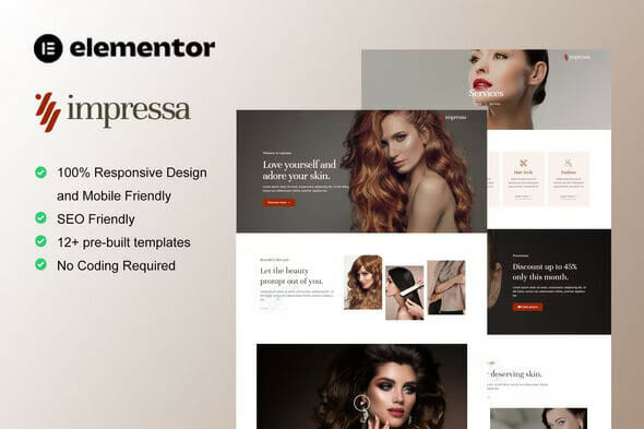 Impressa – Personal Stylist & Makeup Service Elementor Template Kit