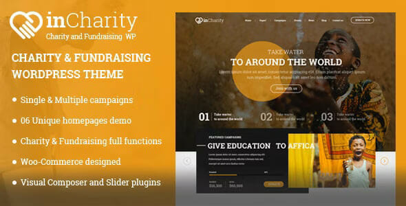 InCharity | Fundraising, Non-profit organization WordPress Theme