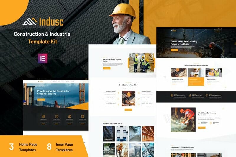 Indusc – Construction & Industrial Elementor Template Kit