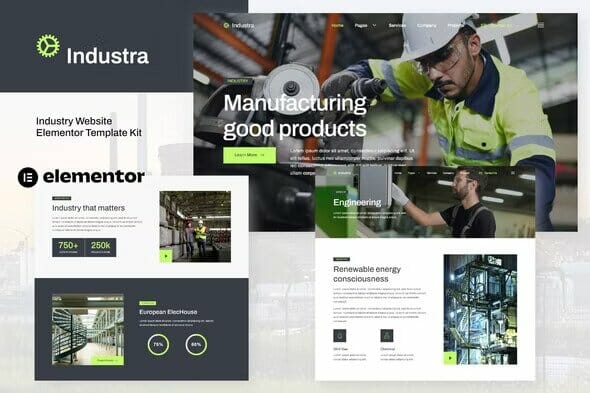 Industra - Industry & Manufacturing Elementor Template Kit