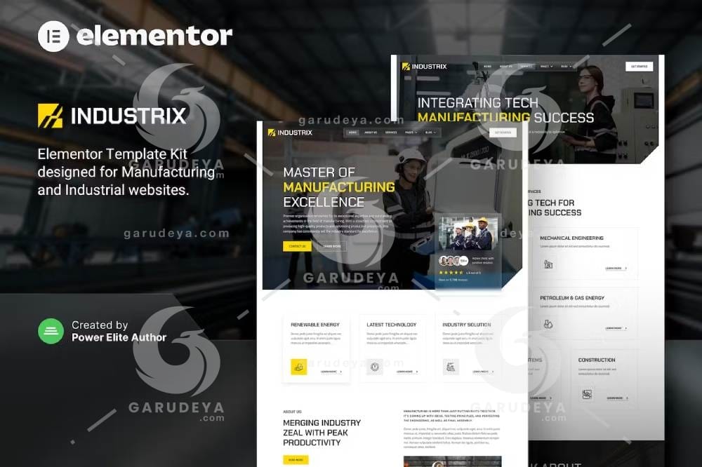 Industrix – Manufacturing & Industrial Elementor Template Kit