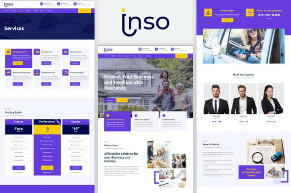 Inso – Insurance Business Elementor Template Kit