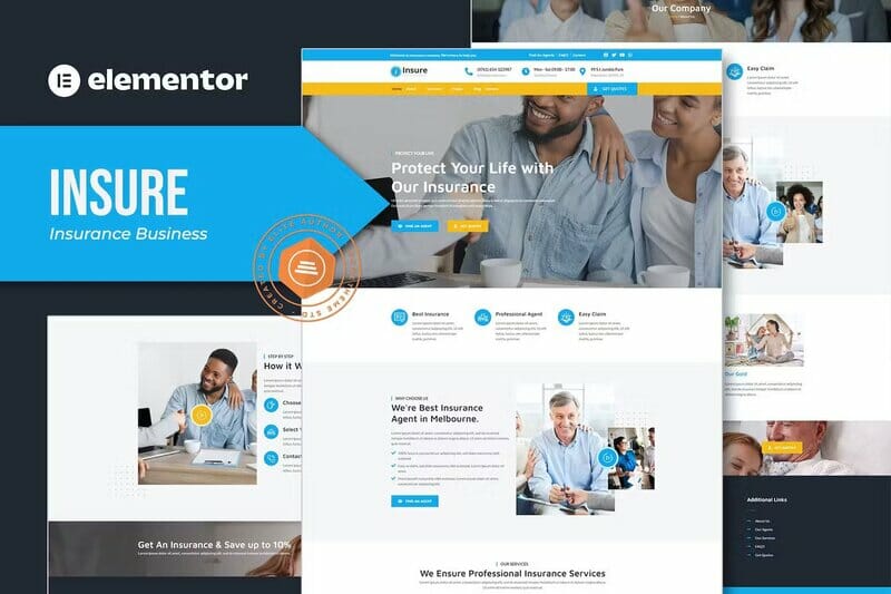 Insure – Insurance Business Elementor Template Kit