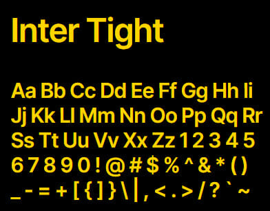 Inter Tight Font