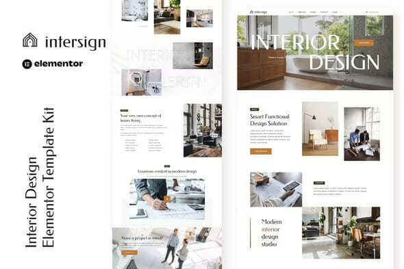 InterSign – Interior Design & Architecture Elementor Template Kit