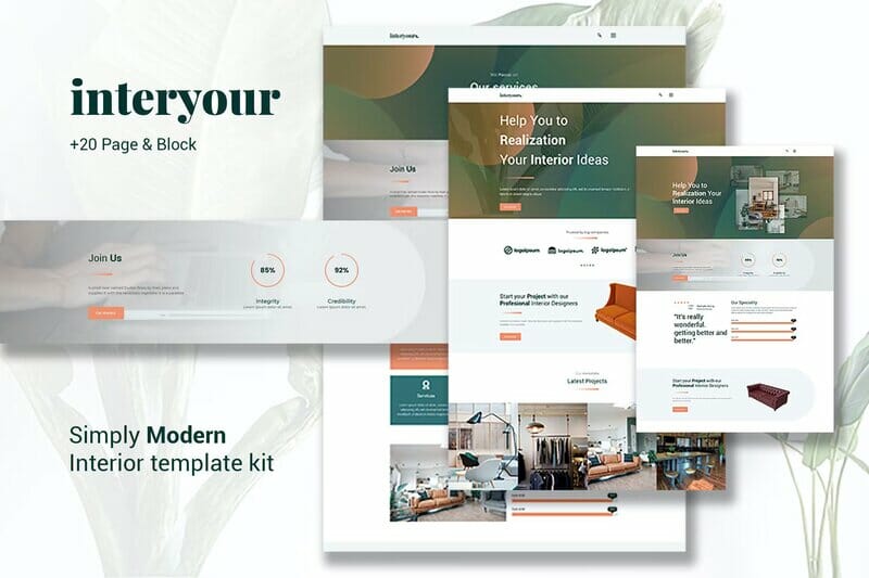 Interyours – Home Interior Design Elementor Template Kit