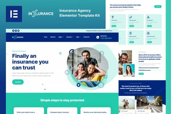 Inxurance – Insurance Agency Elementor Template Kit