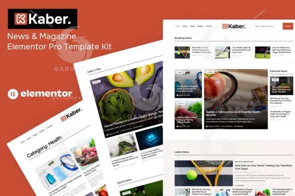 Kaber – News & Magazine Elementor Pro Template Kit