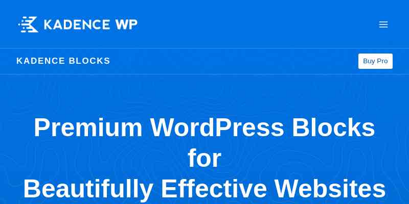 Kadence Blocks Pro – Premium WordPress Blocks for Beautifully Effective Websites