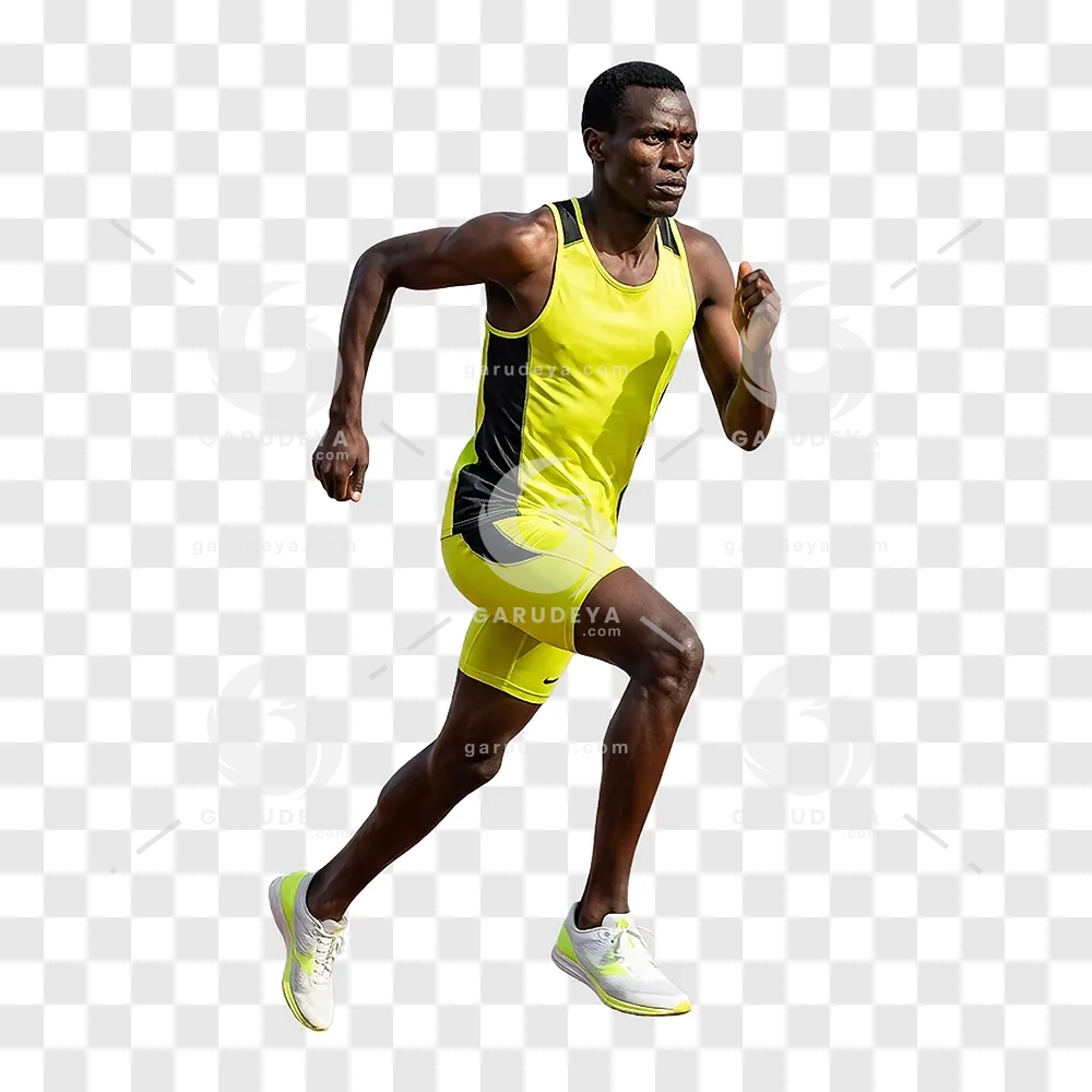 Kenyan Male Runner Transparent PNG