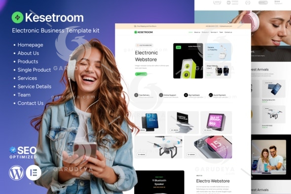 Kesetroom – Electronic Business Elementor Template Kit