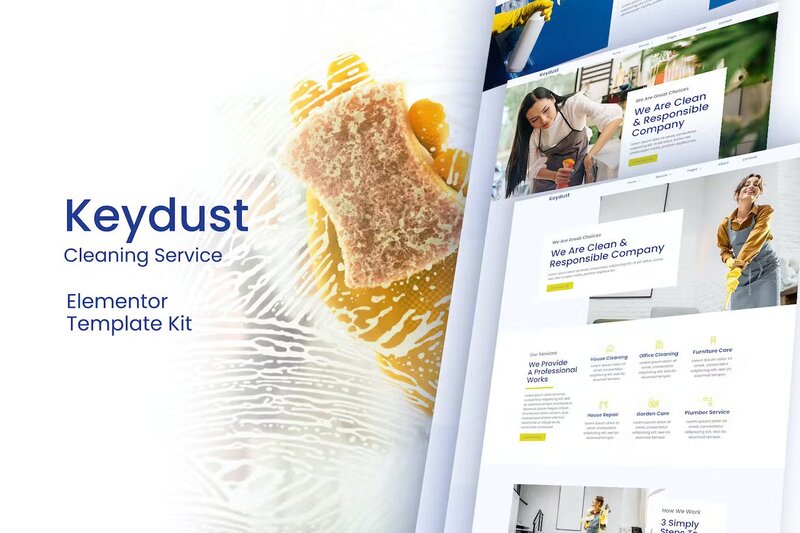 Keydust – Cleaning Service Elementor Template Kit