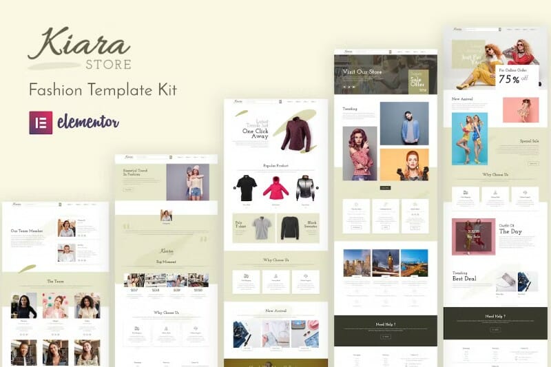 Kiara – Fashion Elementor Template Kit
