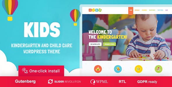 Kids – Day Care & Kindergarten WordPress Theme for Children