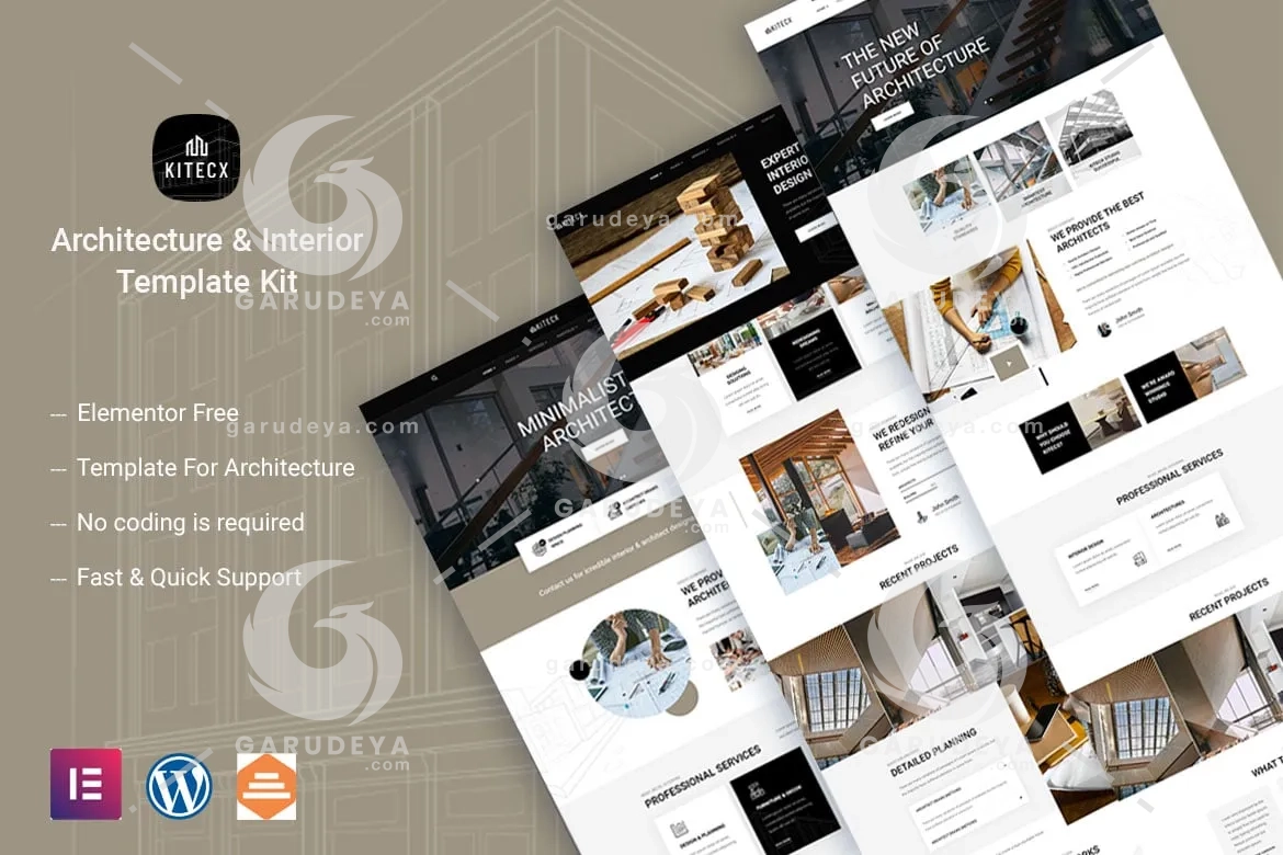 Kitecx – Architecture & Interior Elementor Template Kit