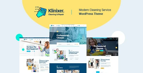 Klinixer – Cleaning Services WordPress Theme + RTL