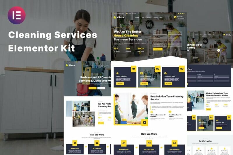 Klinta – Cleaning Services Elementor Template Kit