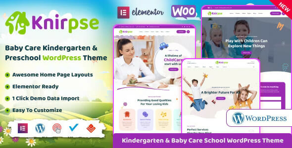 Knirpse – Kindergarten, Shool & Baby Care WordPress Theme