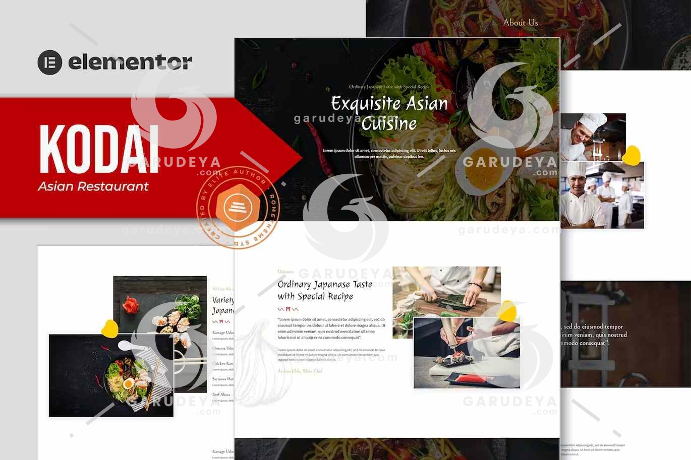 Kodai – Asian Restaurant Elementor Template Kit