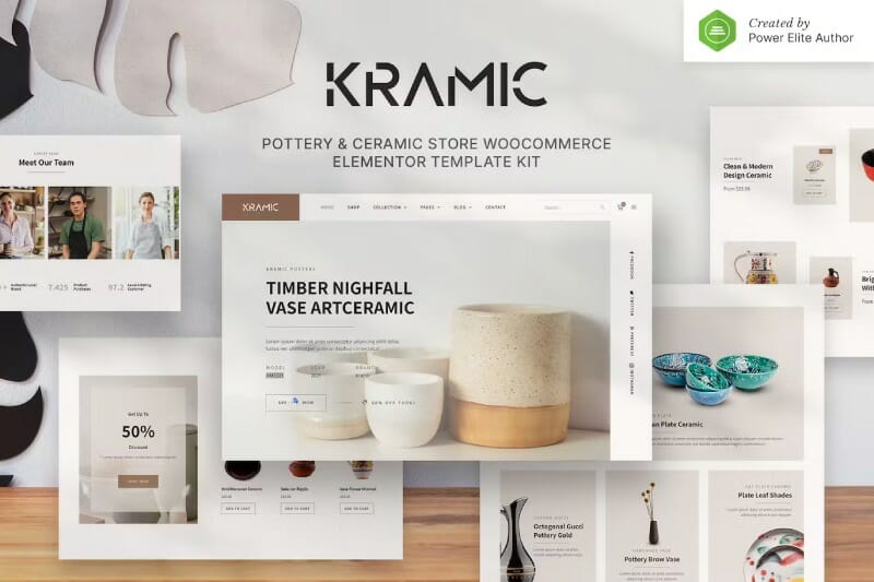 Kramic – Pottery & Ceramic Store WooCommerce Elementor Template Kit
