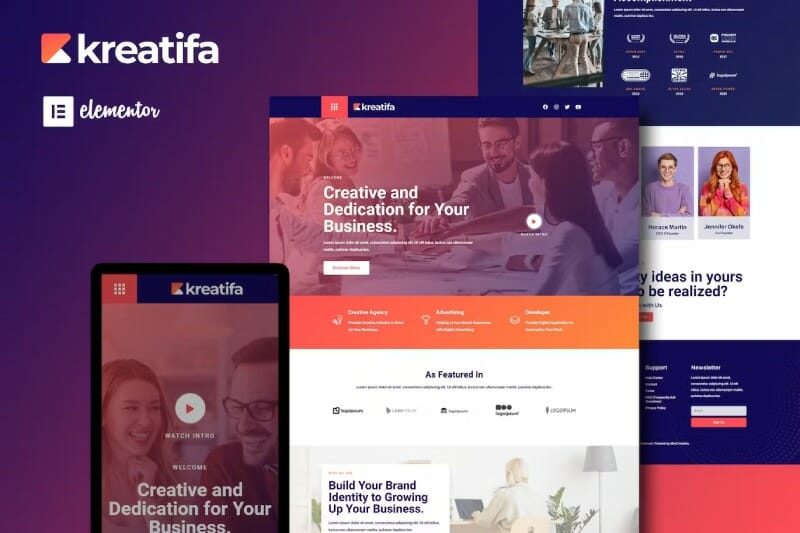 Kreatifa – Creative Digital Agency Elementor Template Kit