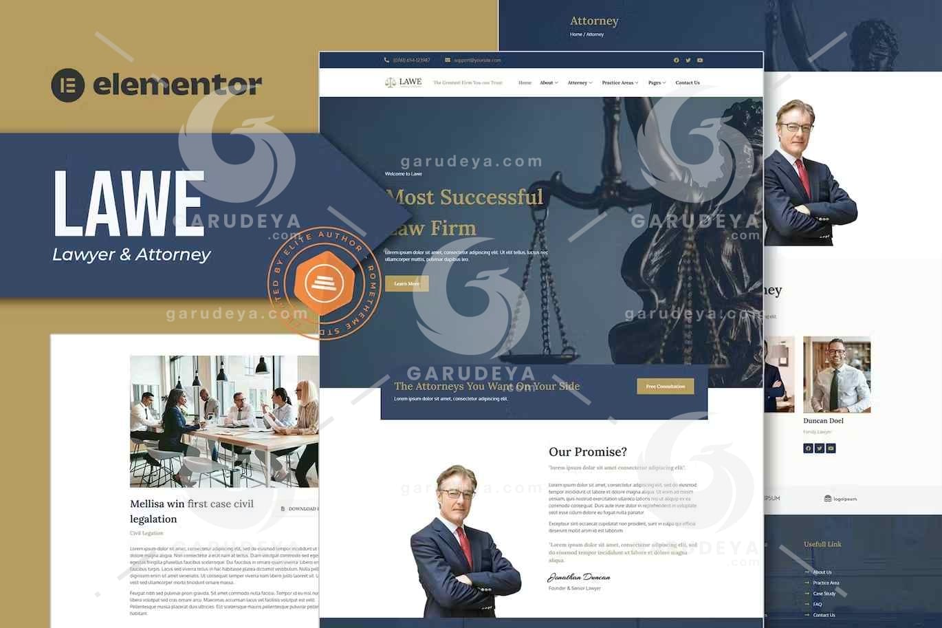 LAWE - Lawyer & Attorney Elementor Template Kit