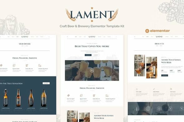 Lament - Craft Beer & Brewery Elementor Template Kit