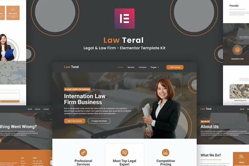 LawTeral – Legal & Law Firm Elementor Template Kit