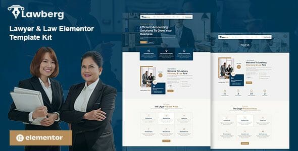 Lawberg – Lawyer & Legal Firm Elementor Template Kit
