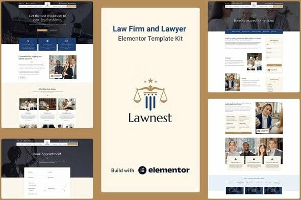 Lawnest – Law Firm & Lawyer Elementor Pro Template Kit