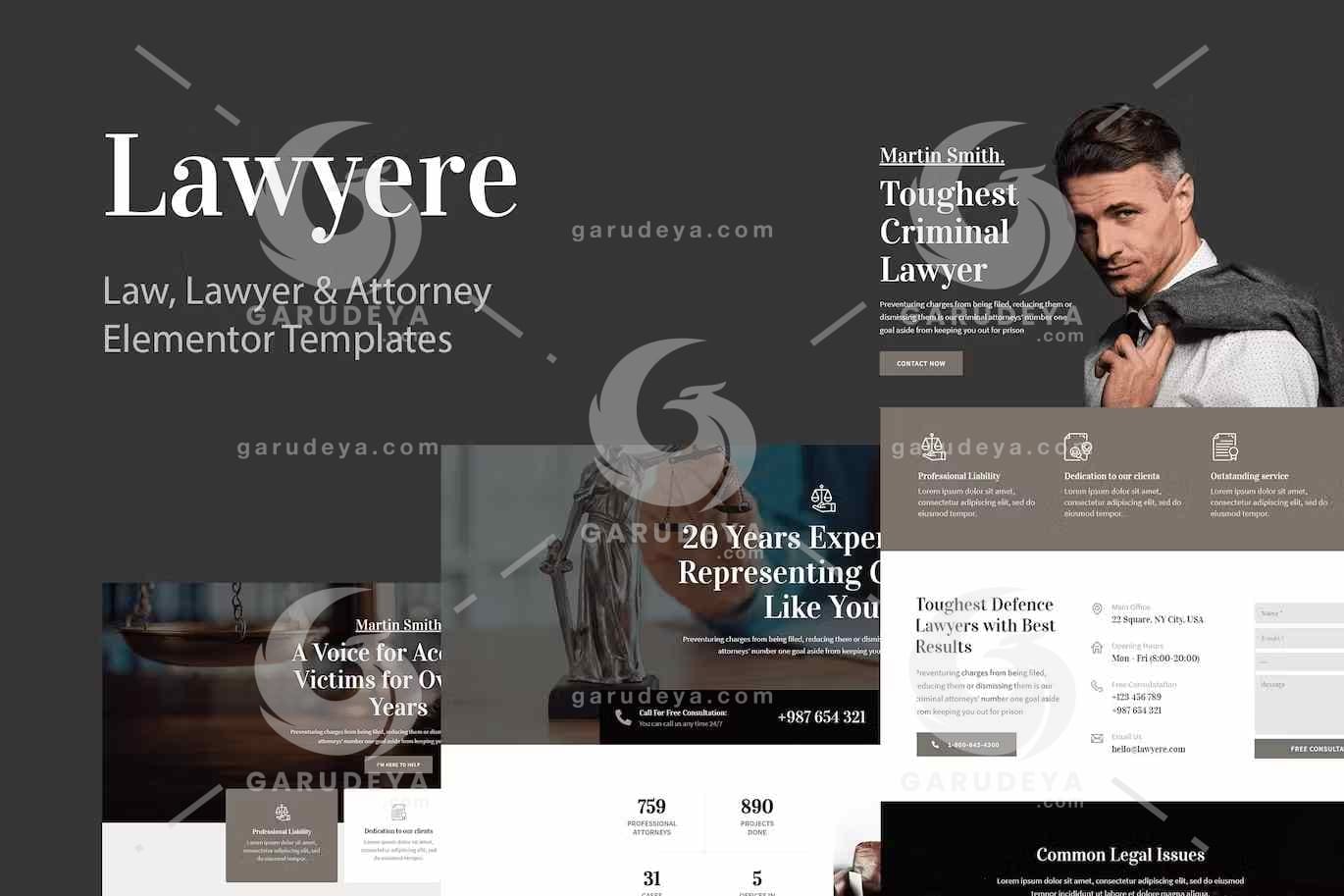 Lawyere – Legal & Attorney Elementor Template Kit