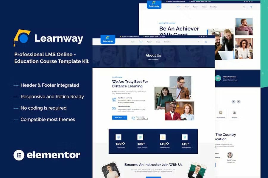 Learnway – Professional Online Education Courses Elementor Template Kit