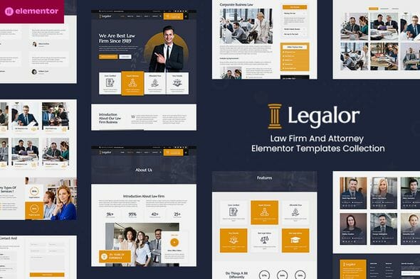 Legalor – Law Firm & Attorney Elementor Template Kit