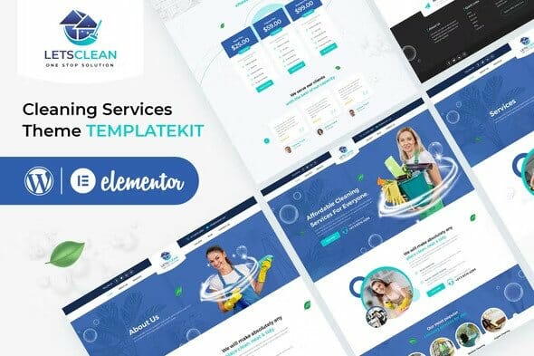 LetsClean - Cleaning Services Elementor Template Kit