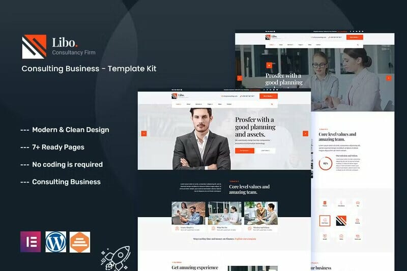 Libo – Consulting Business Elementor Template Kit