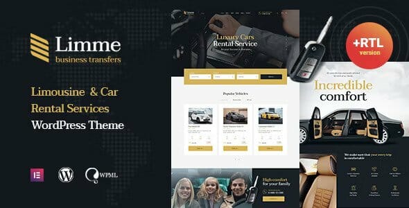 Limme – Limousine Transfers & Car Dealer WordPress Theme + RTL