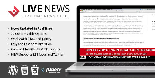 Live News - Real Time News Ticker