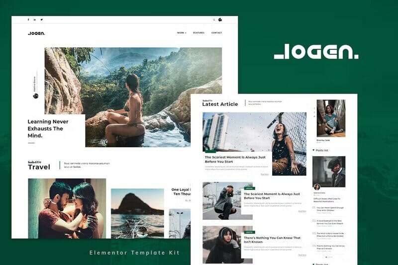 Logen – Lifestyle Blog Elementor Template Kit