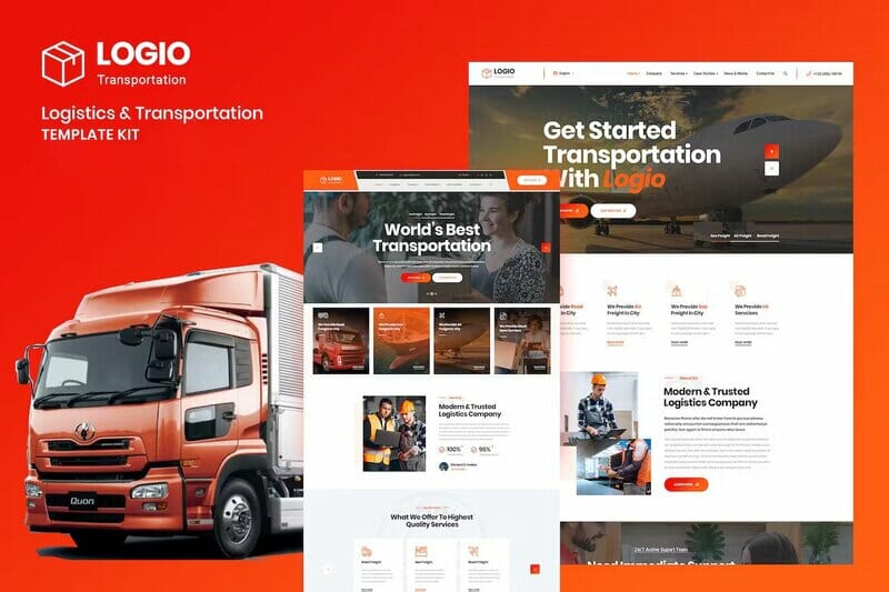 Logio – Logistics & Transportation Elementor Template Kit