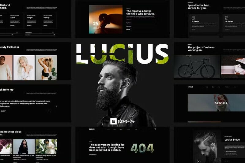 Lucius – Personal Portfolio Elementor Template Kit