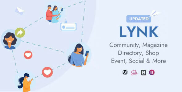 Lynk – Social Networking, Community, Shop Vendor and Listing Direcotry WordPress Theme