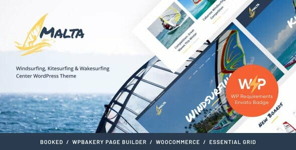 Malta – Windsurfing, Kitesurfing & Wakesurfing Center WordPress Theme