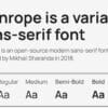 Manrope Font