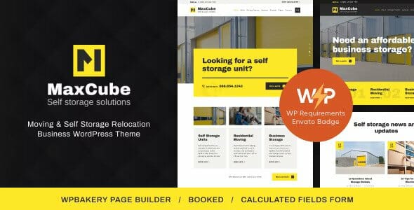 MaxCube Moving & Self Storage Relocation Business WordPress Theme