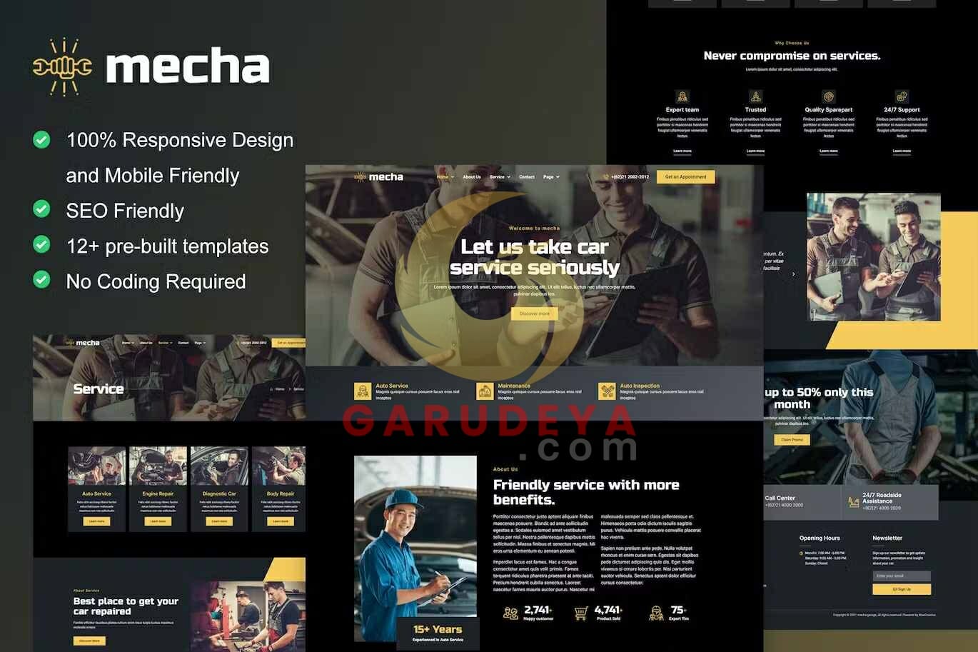 Mecha - Car Repair & Auto Service Elementor Template Kit