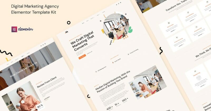 Median – Digital Marketing Agency Elementor Template Kit