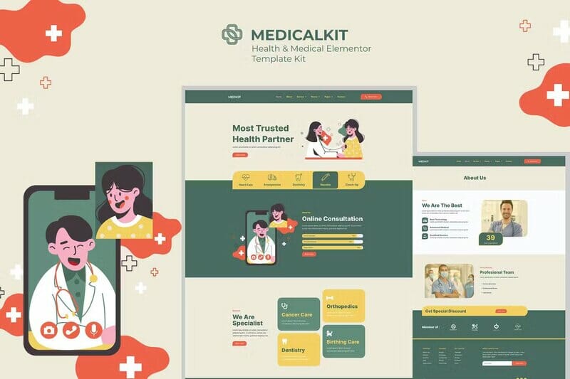 Medicalkit – Health & Clinical Care Elementor Template Kit