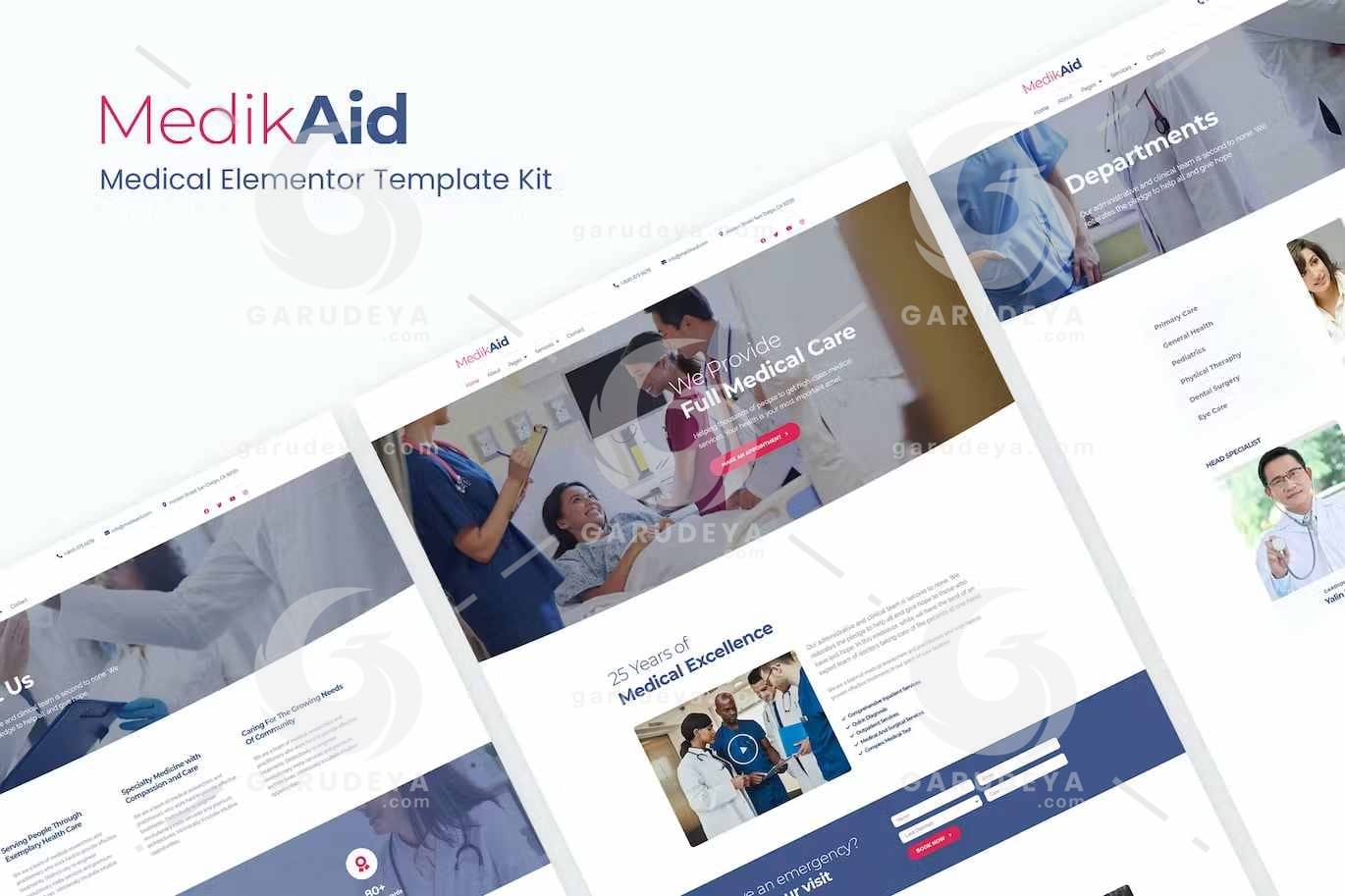 MedikAid – Medical Healthcare Elementor Template Kit