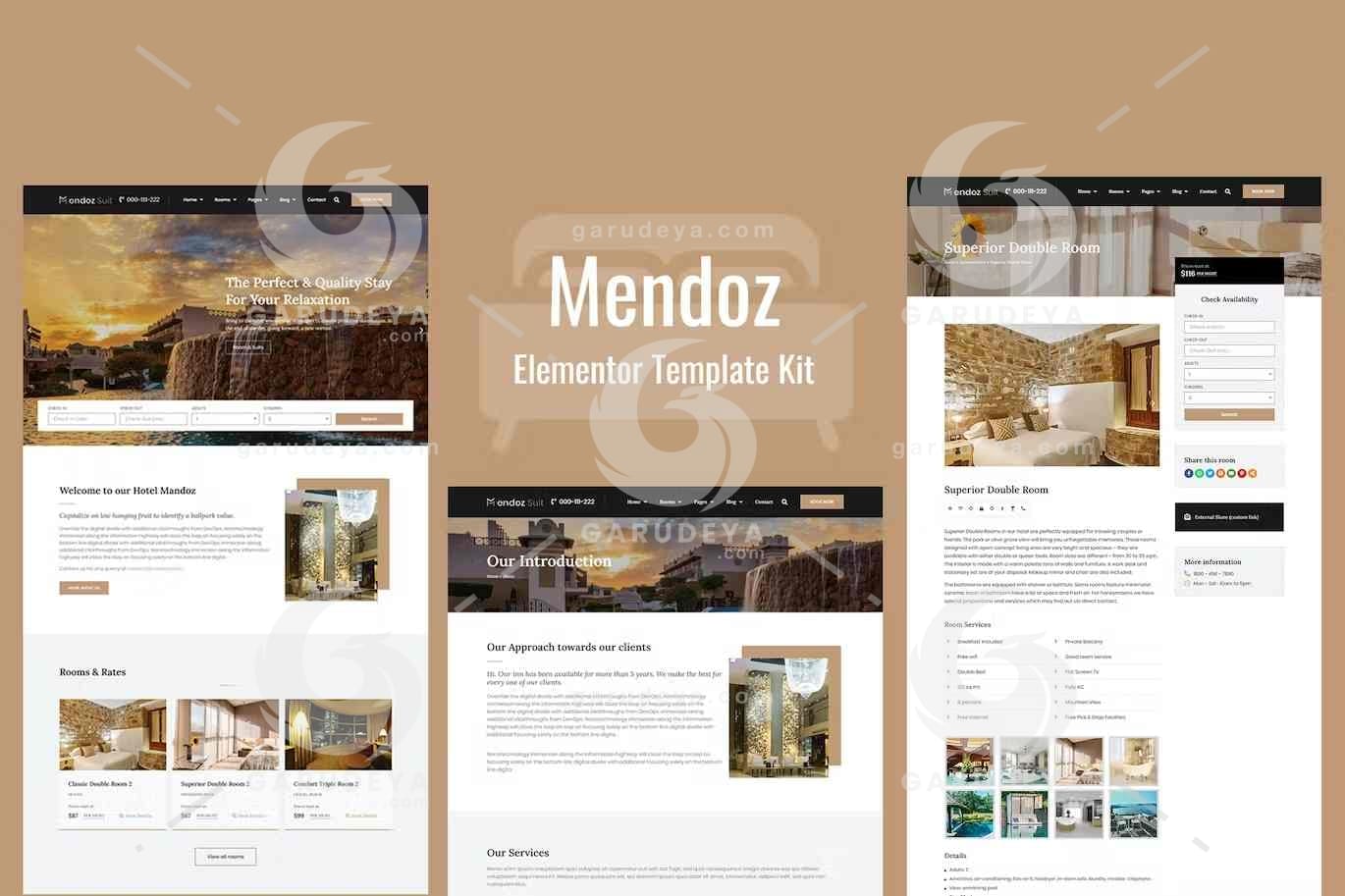 Mendoz – Hotel & Travel Template Kit